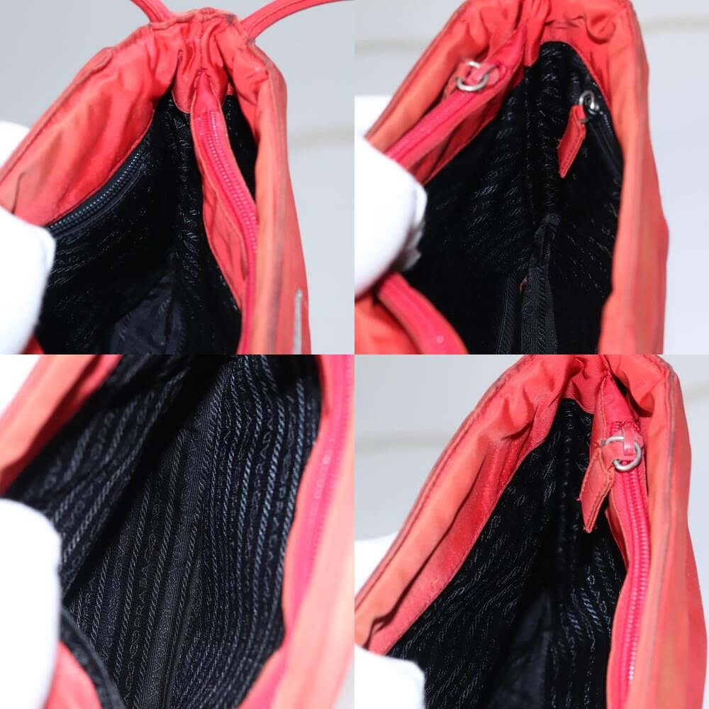 PRADA Shoulder Bag Nylon Red - Picture 12 of 13